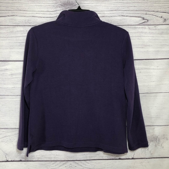 Karen Scott Purple Quarter-Zip Jacket Sz Med - Picture 6 of 6